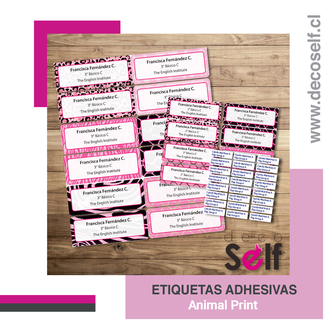 Etiquetas Adhesivas Animal Print