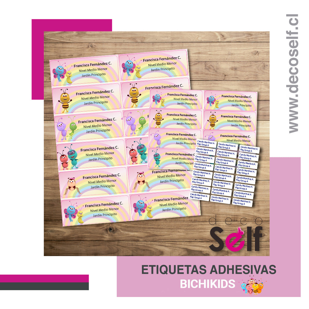 Etiquetas Adhesivas Bichikids