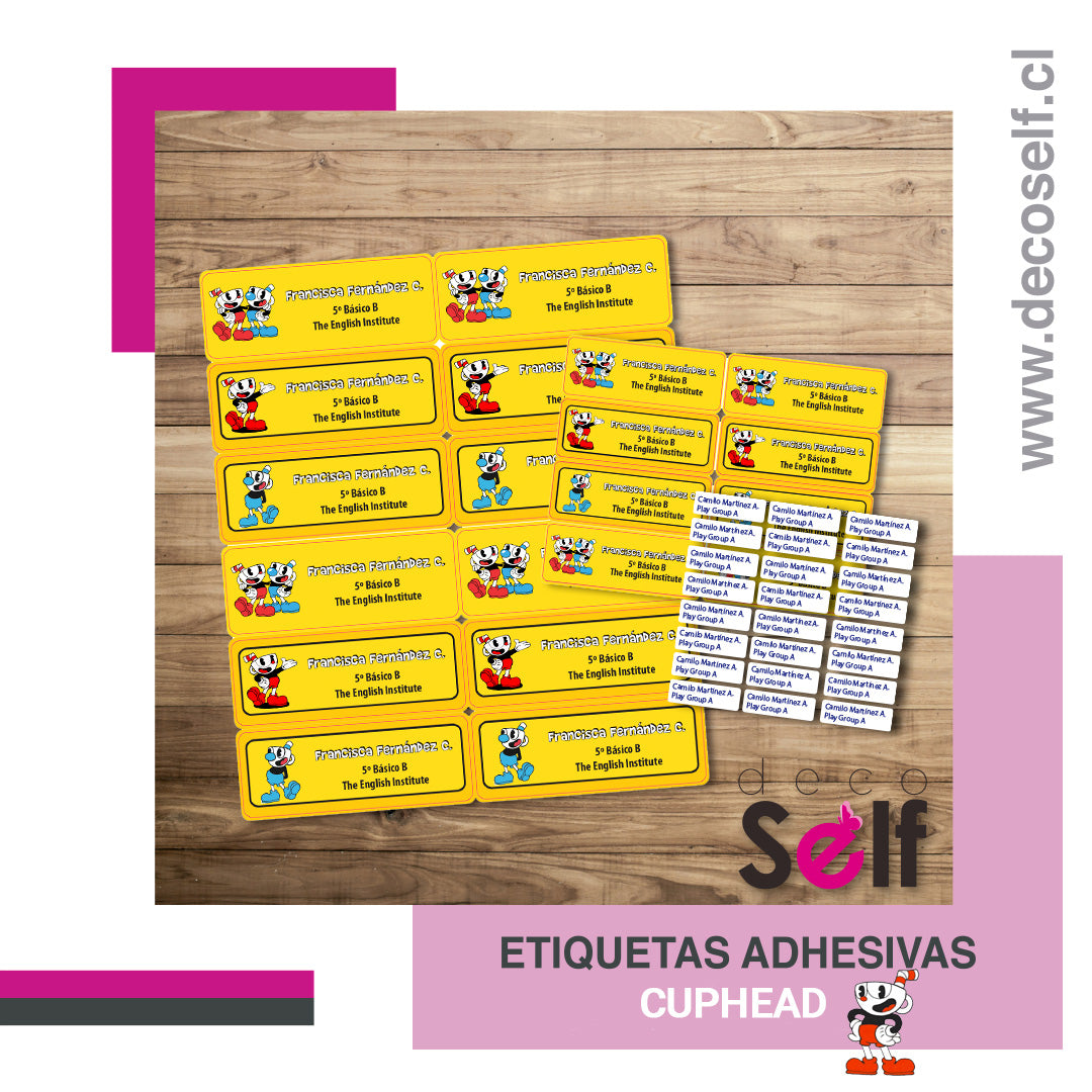 Etiquetas Adhesivas Cuphead
