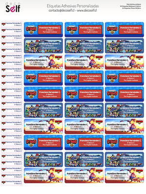 Etiquetas Adhesivas Brawl Stars