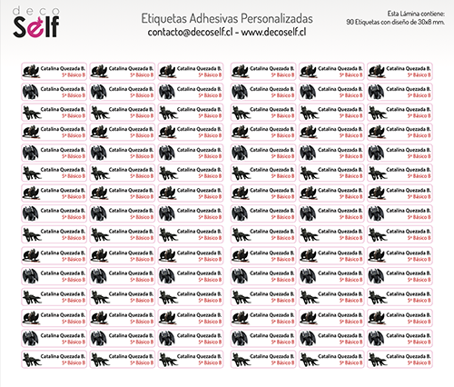 Etiquetas Adhesivas Chimuelo