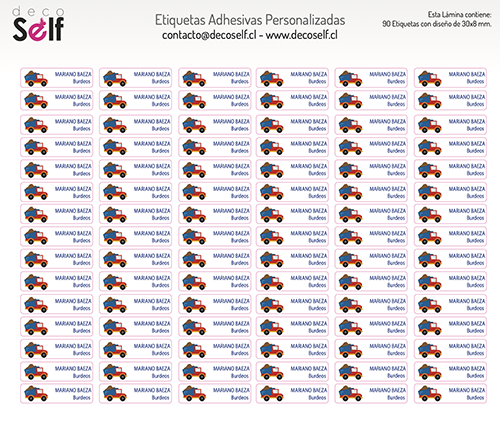Etiquetas Adhesivas Camiones