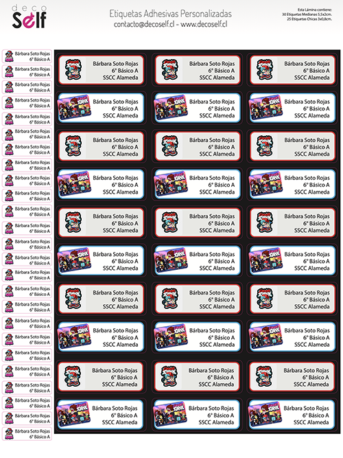 Etiquetas Adhesivas Friday Night Funkin