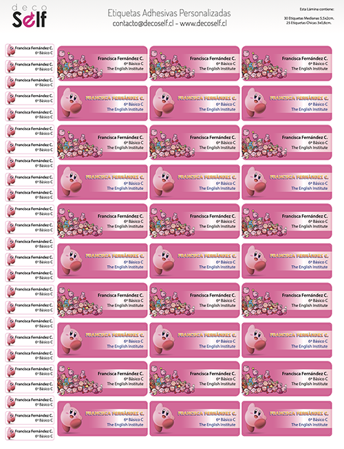 Etiquetas Adhesivas Kirby