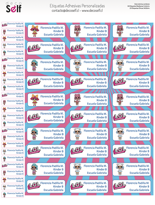 Etiquetas Adhesivas LOL