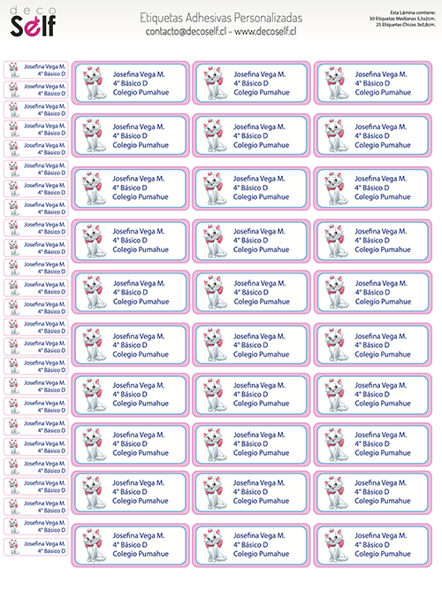 Etiquetas Adhesivas Marie