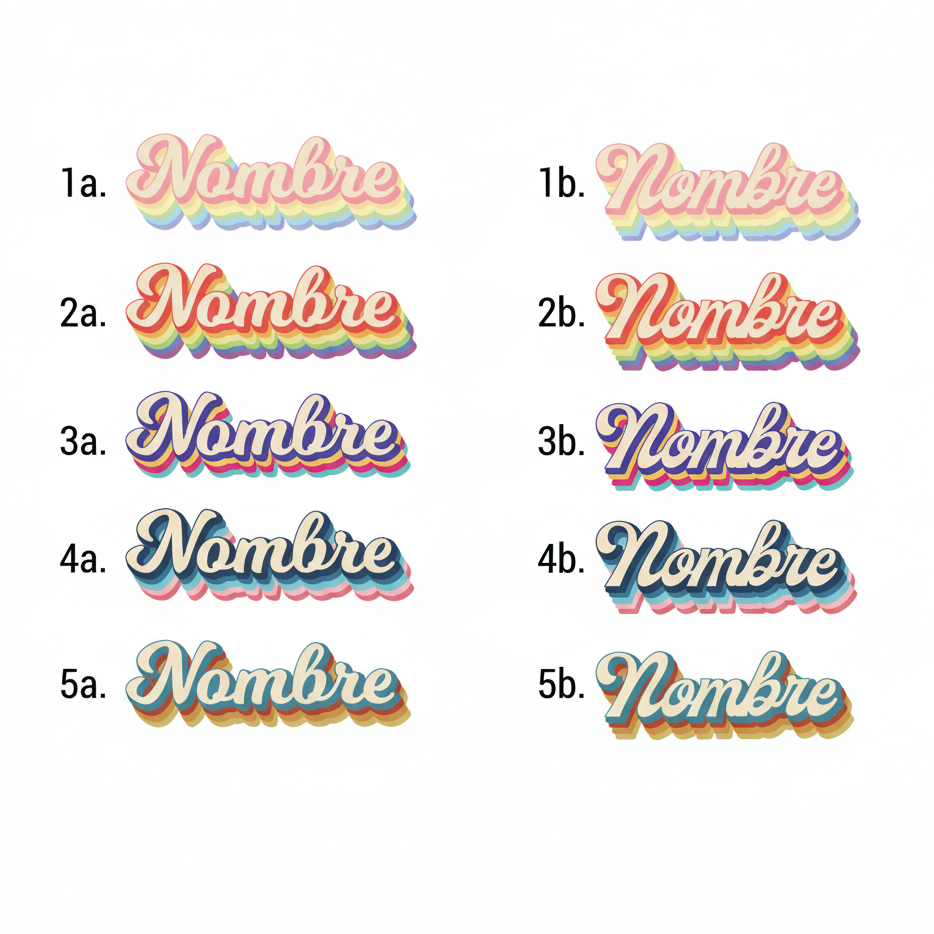 Sticker Nombre Retro