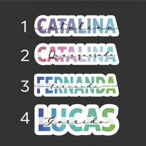 Sticker Nombre Lettering