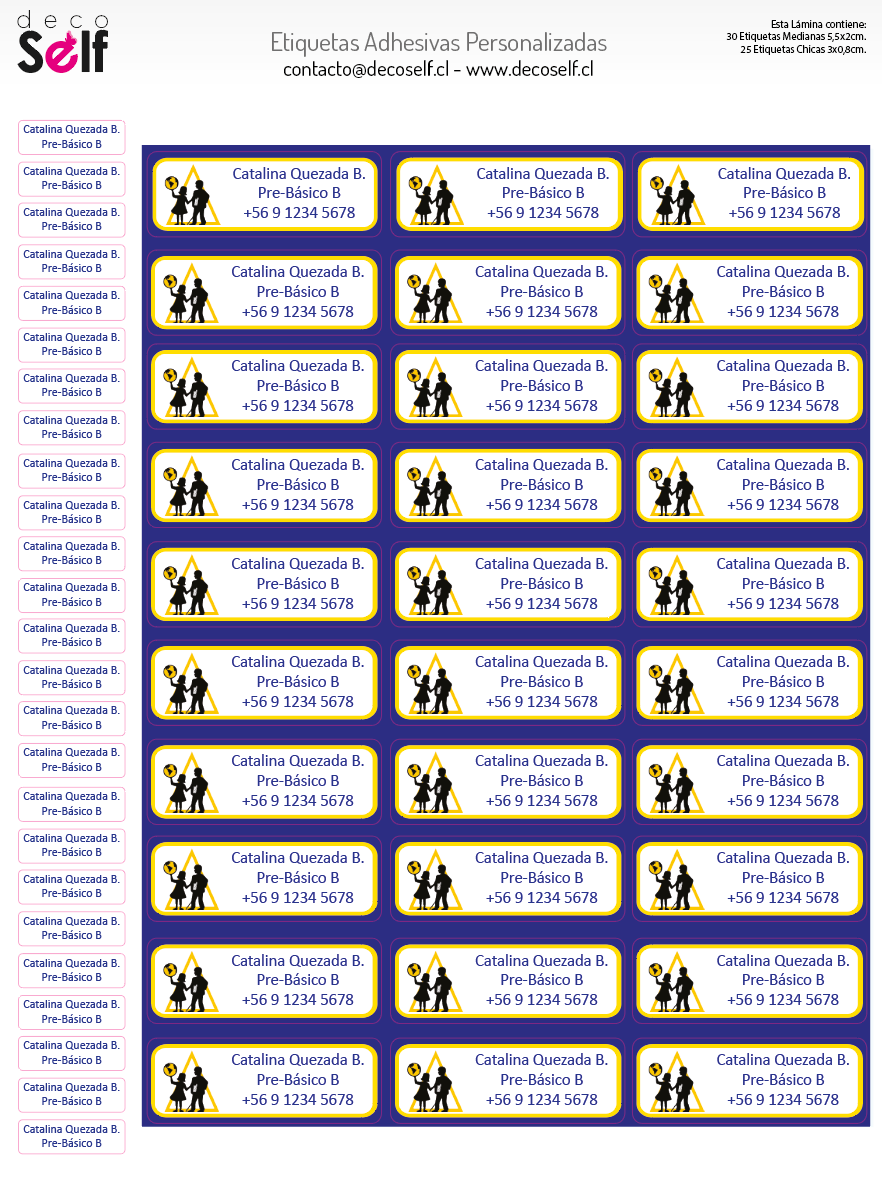 Etiquetas Adhesivas Colegio Hellen Keller