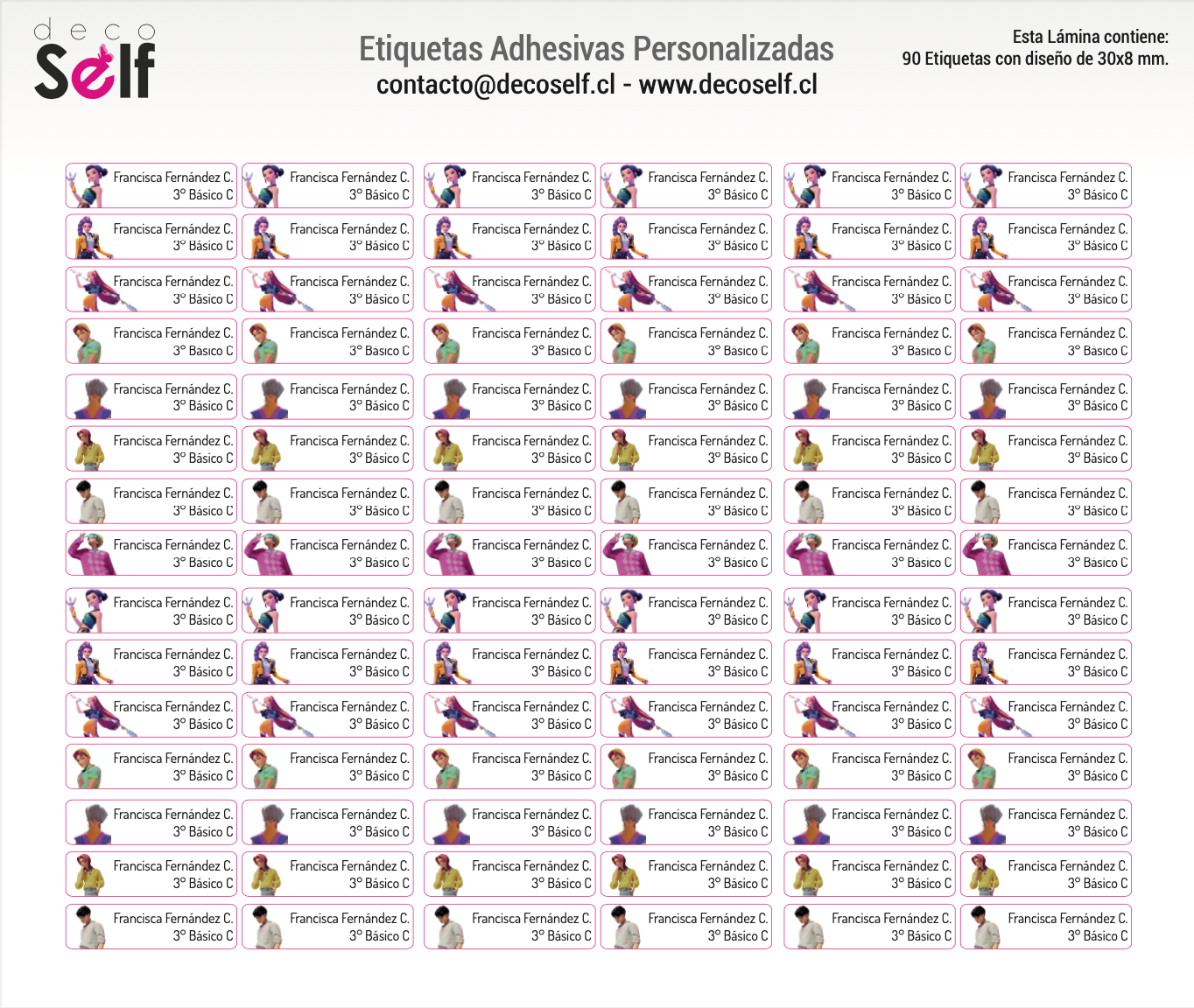 Etiquetas Adhesivas Guerreras KPOP