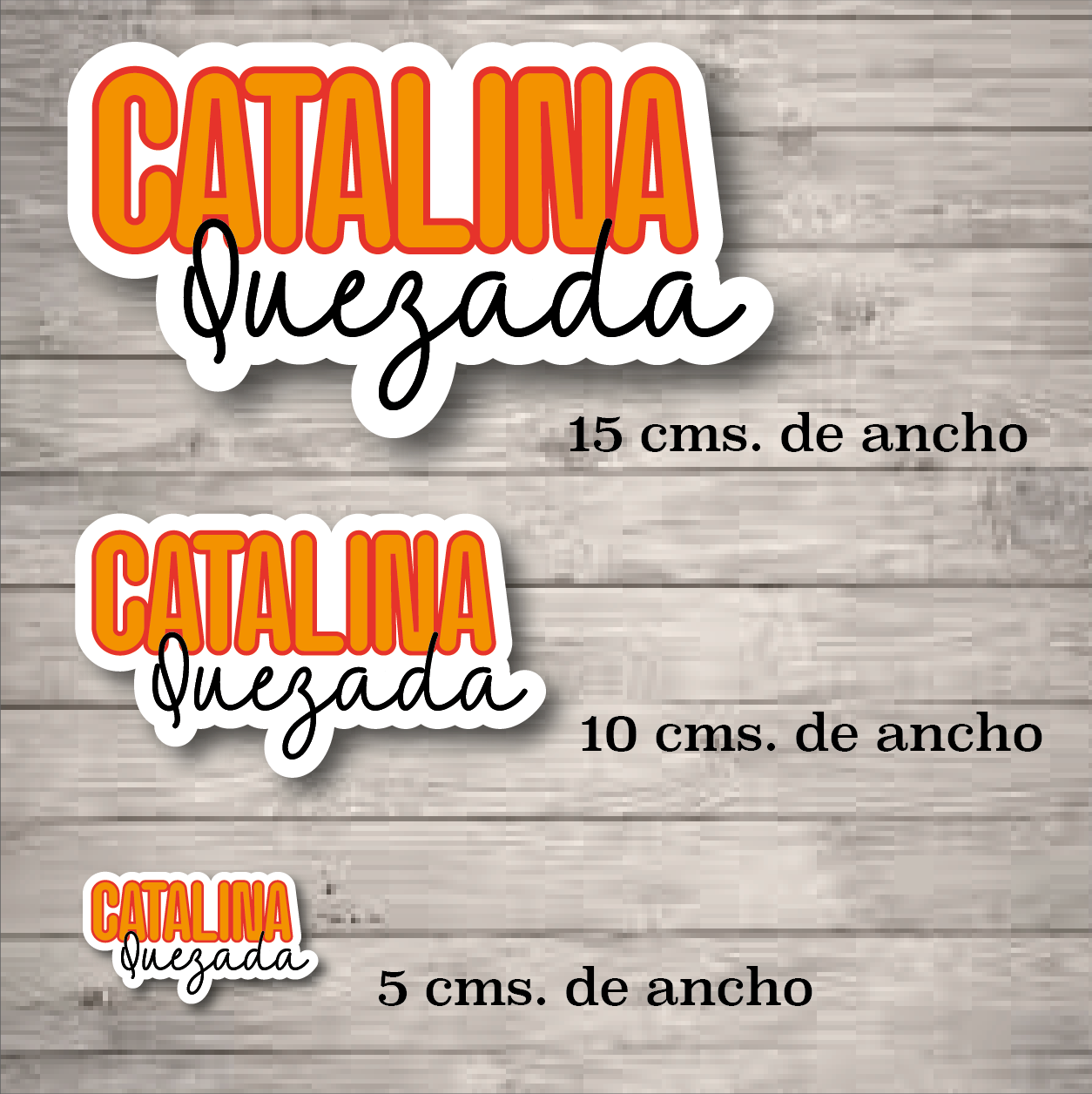 Sticker Nombre Colores
