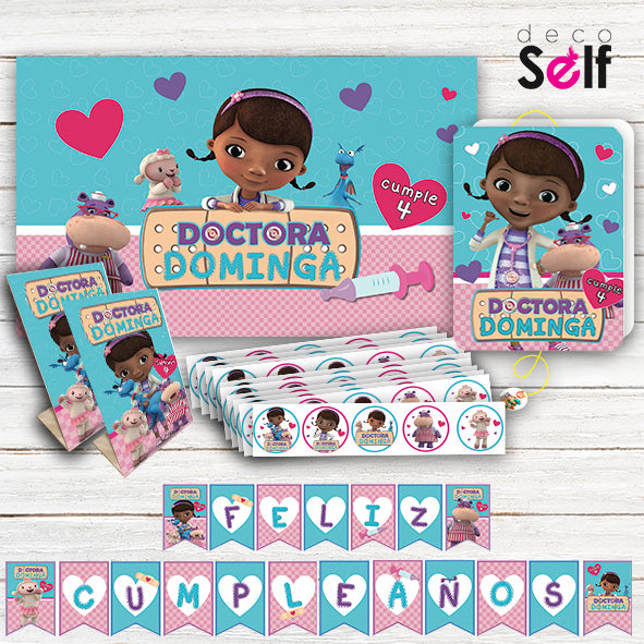 Pack Cumpleaños DOCTORA JUGUETES