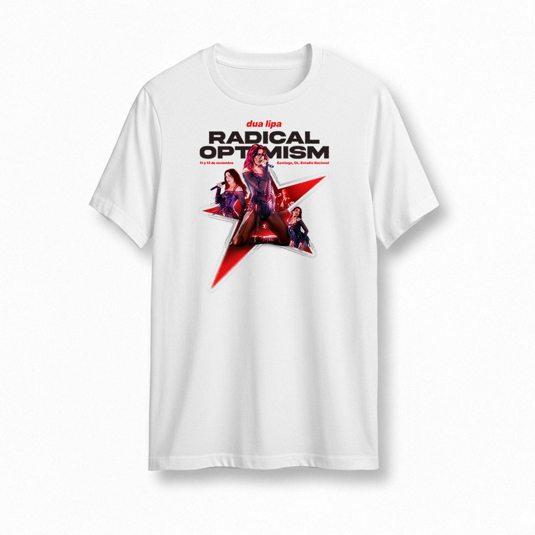 Polera Dua Lipa Radical Optimism Tour diseño 4