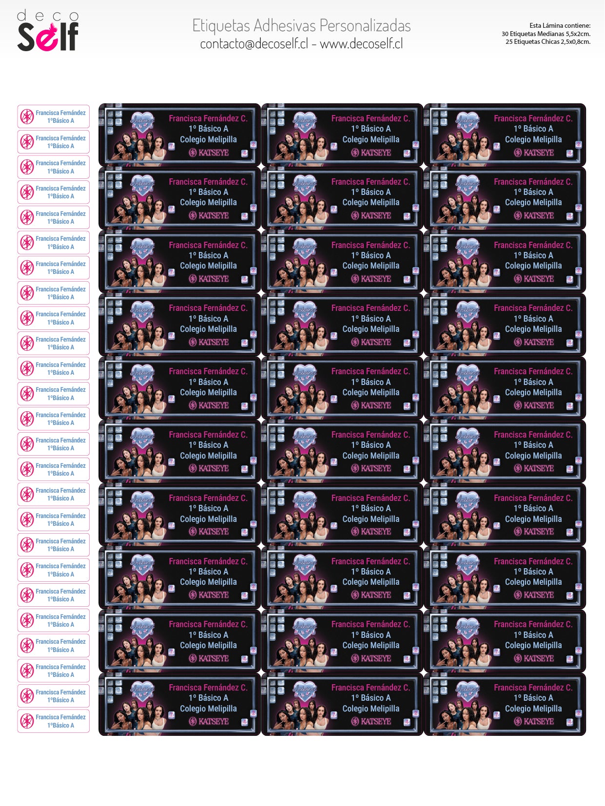 Etiquetas Adhesivas KATSEYE Internet Girl