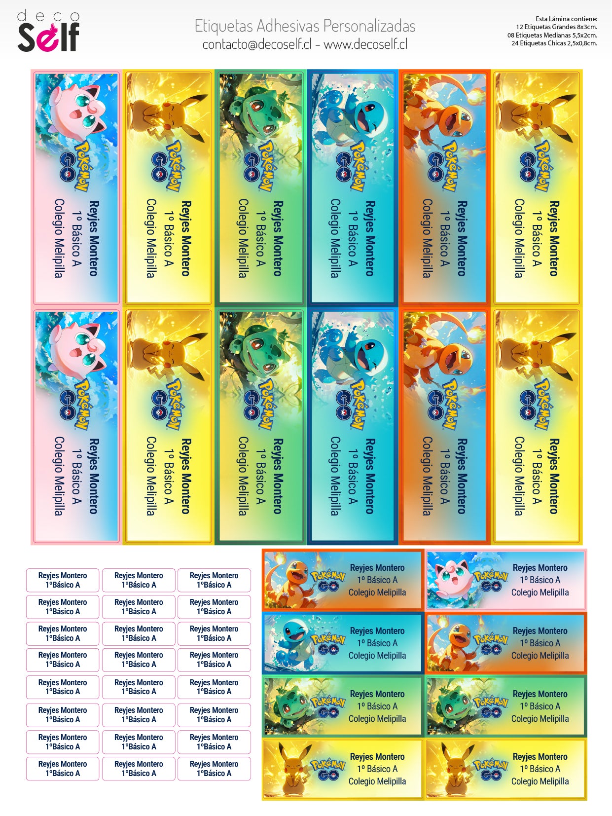 Etiquetas Adhesivas Pokemon Go