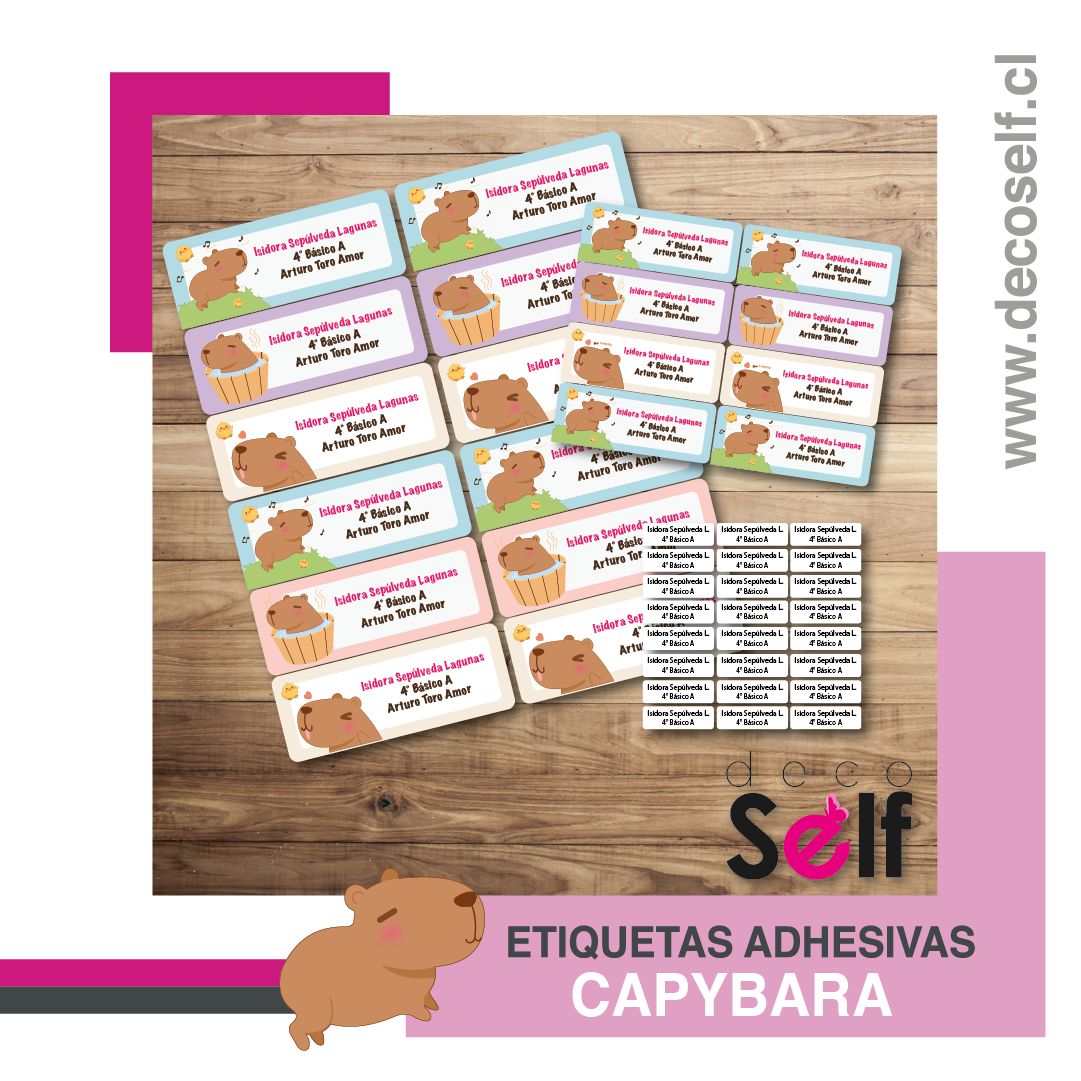 Etiquetas Adhesivas Capybara