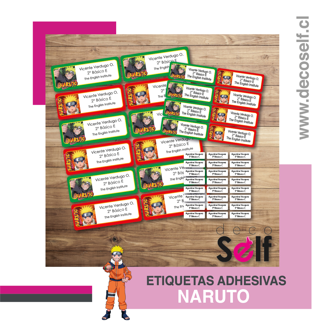 Etiquetas Adhesivas Naruto