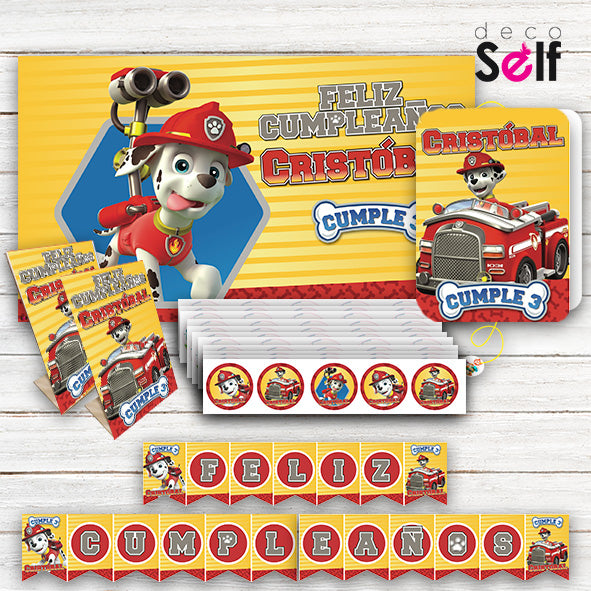 Pack Cumpleaños MARSHALL PAW PATROL