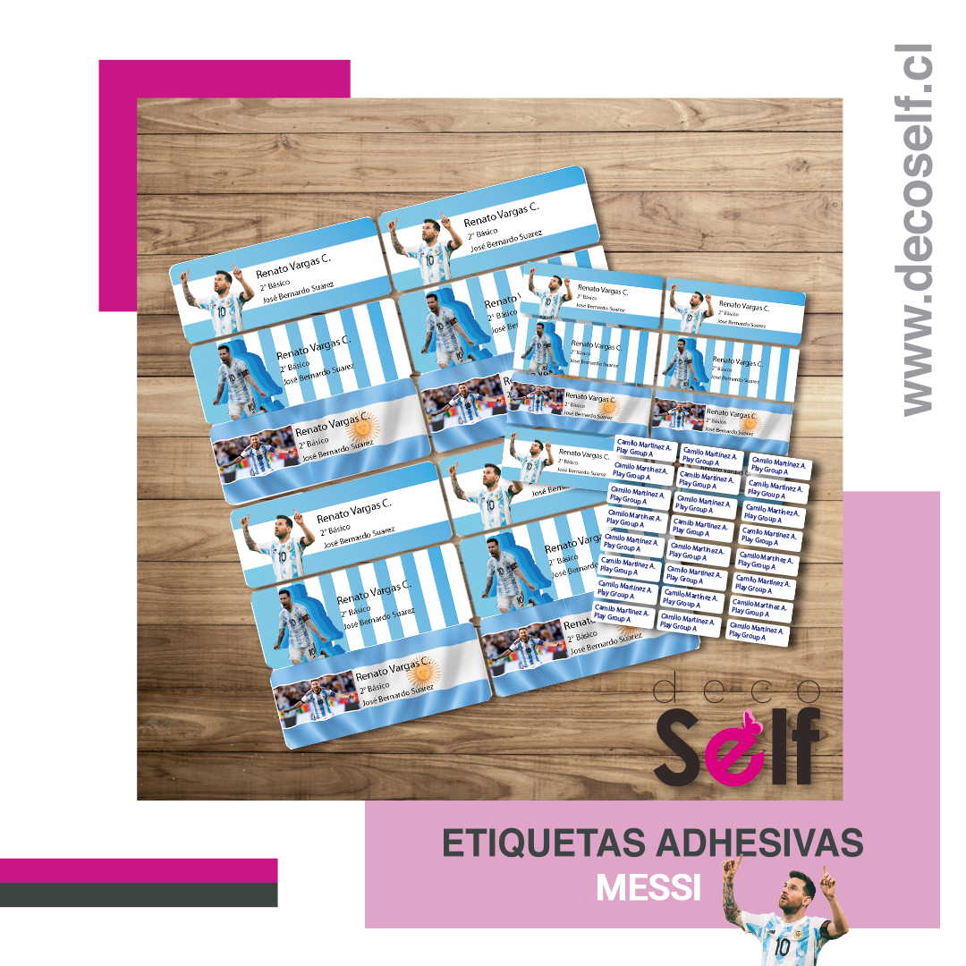 Etiquetas Adhesivas Messi