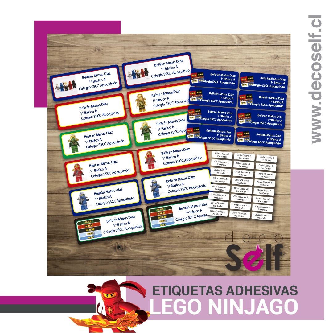 Etiquetas Adhesivas Lego Ninjago