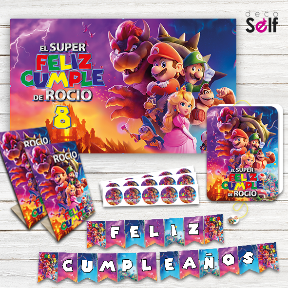 Pack Cumpleaños MARIO BROS LA PELICULA