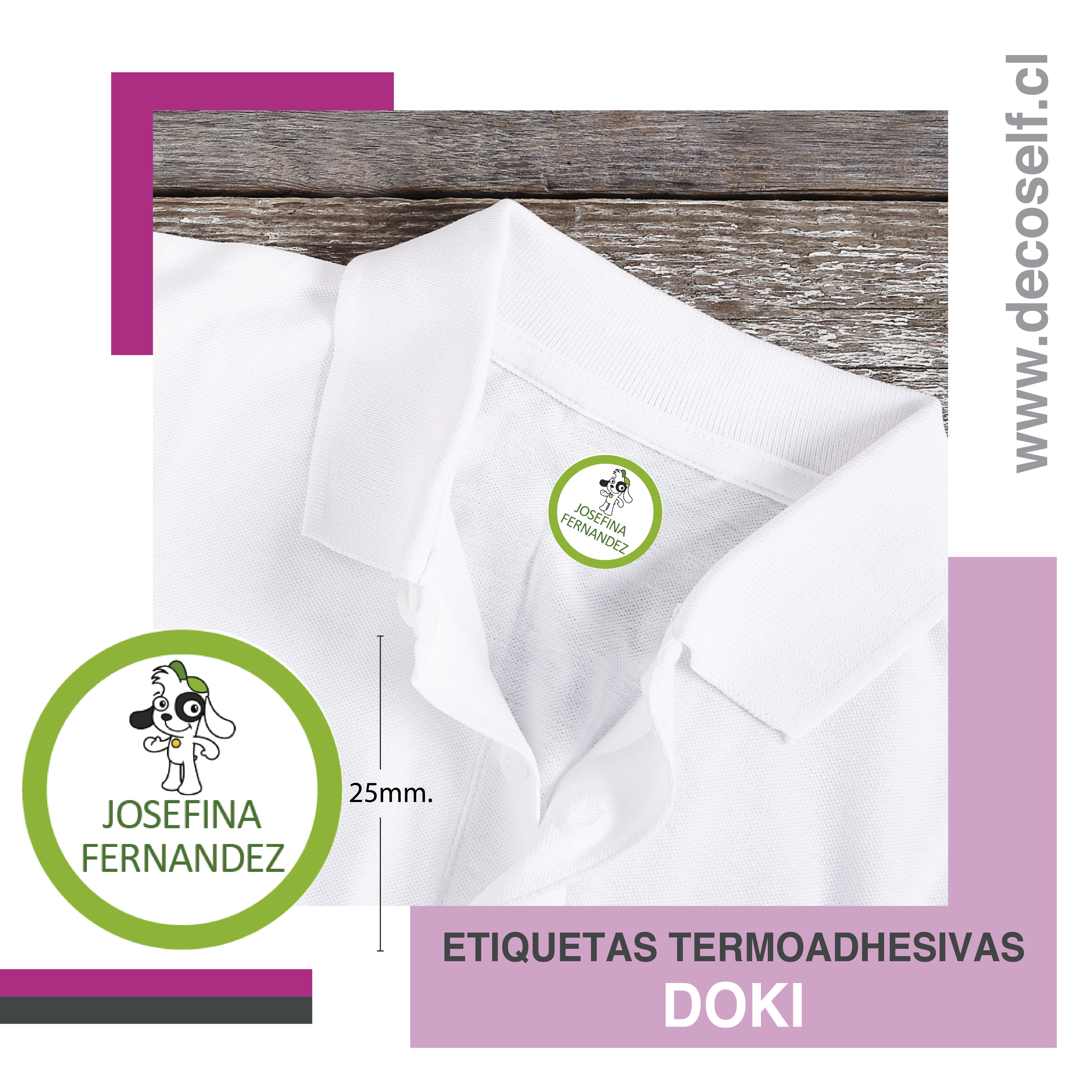 Etiquetas para Ropa Circular Doki
