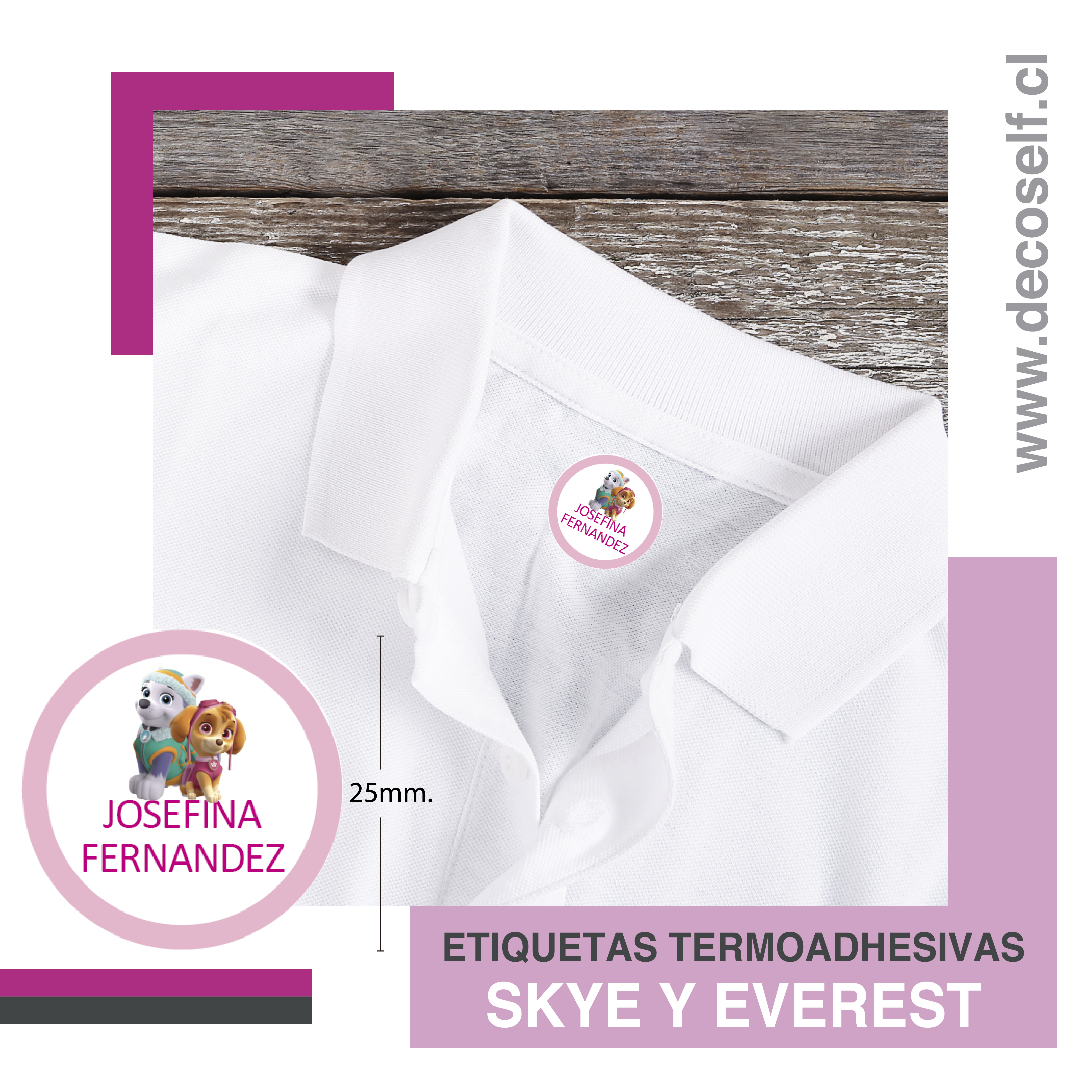 Etiquetas para Ropa Circular Skye y Everest