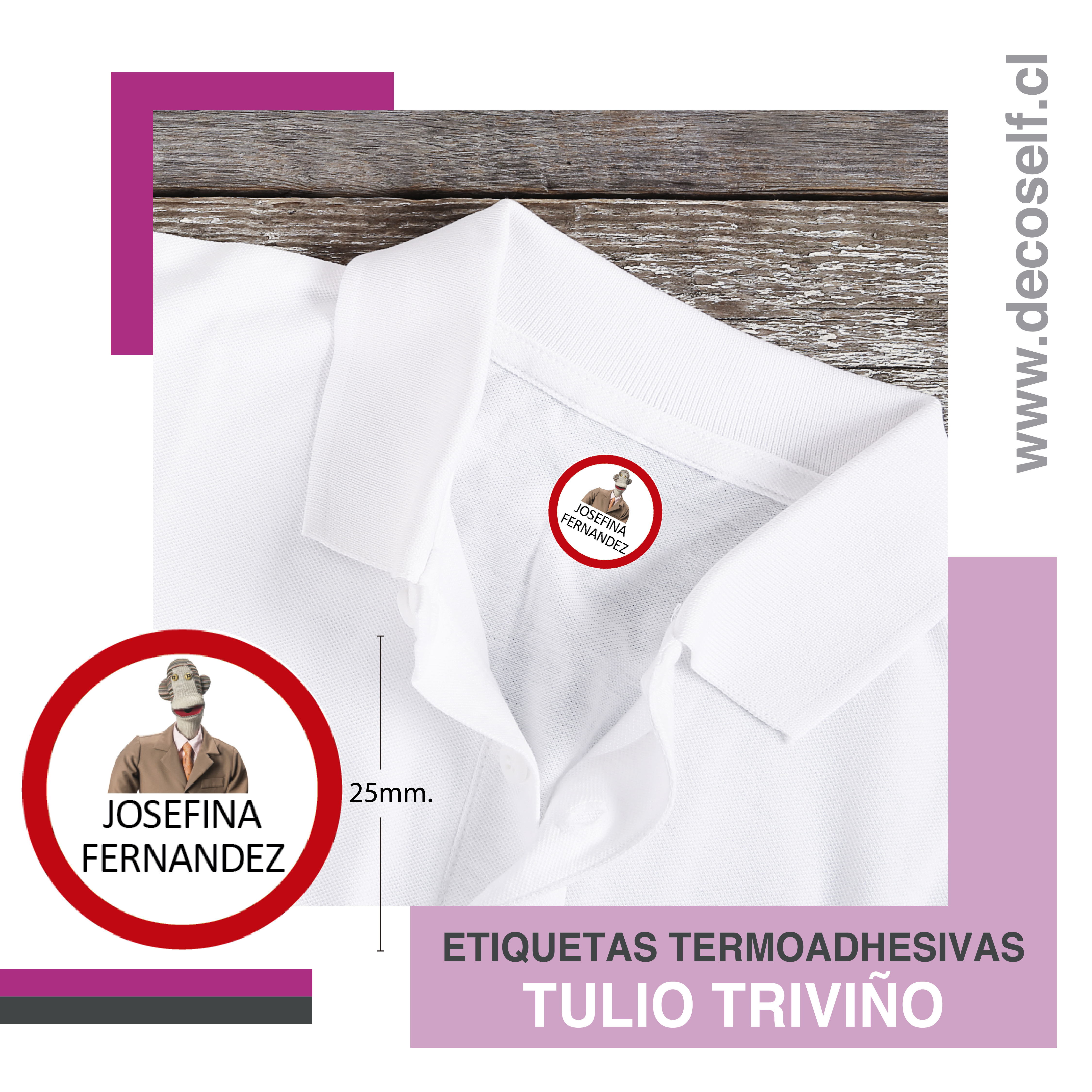 Etiquetas para Ropa Circular Tulio Triviño