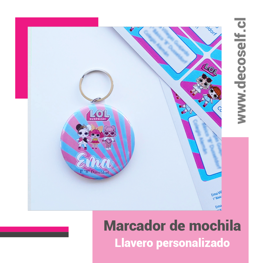 Marcador de mochila llavero
