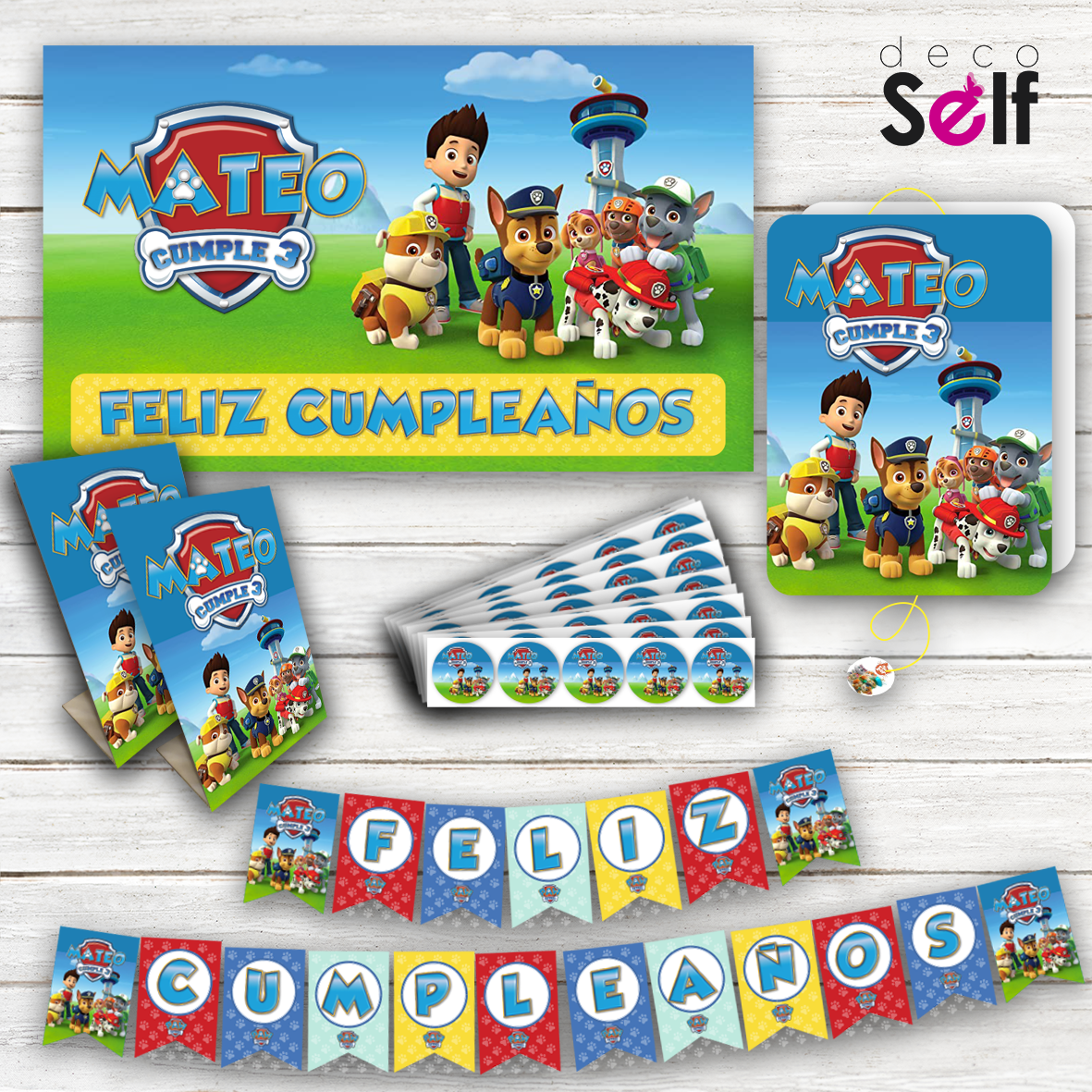 Pack Cumpleaños PAW PATROL