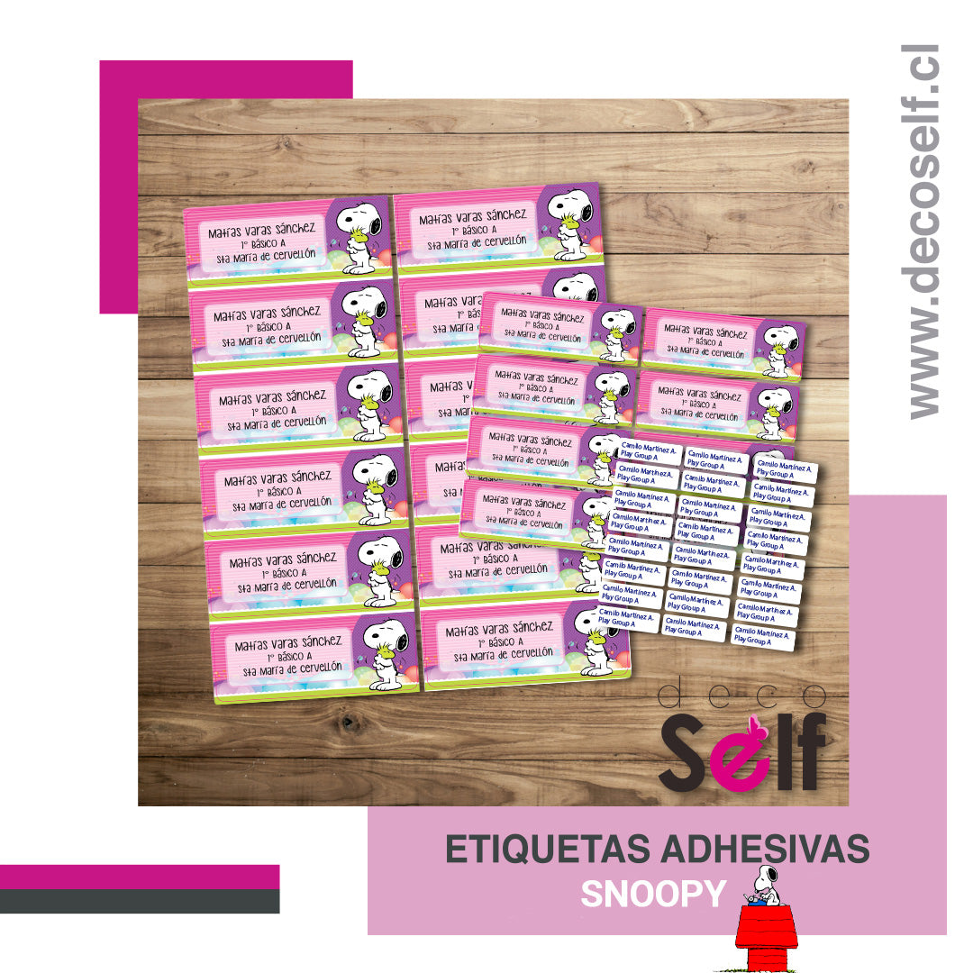 Etiquetas Adhesivas Snoopy