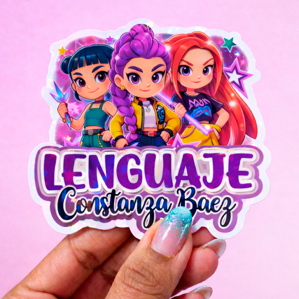 Sticker Asignatura y Nombre HUNTRIX