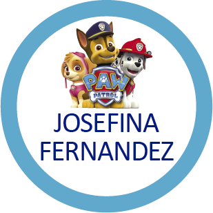 Etiquetas para Ropa Circular Paw Patrol