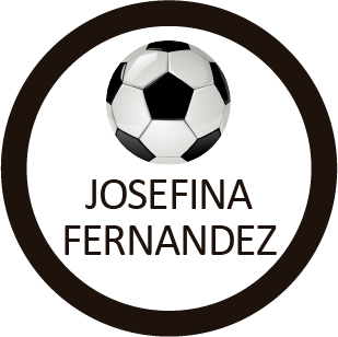 Etiquetas para Ropa Circular Pelota de Fútbol