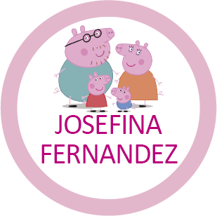 Etiquetas para Ropa Circular Peppa Pig