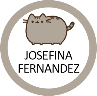 Etiquetas para Ropa Circular Pusheen