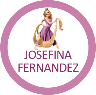 Etiquetas para Ropa Circular Rapunzel