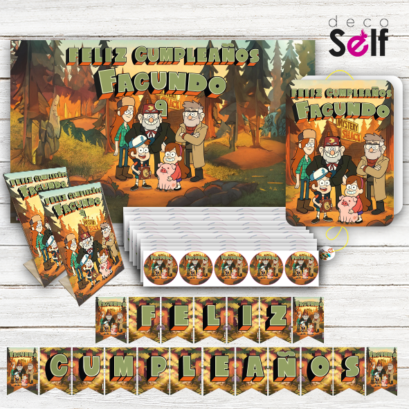 Pack Cumpleaños GRAVITY FALLS