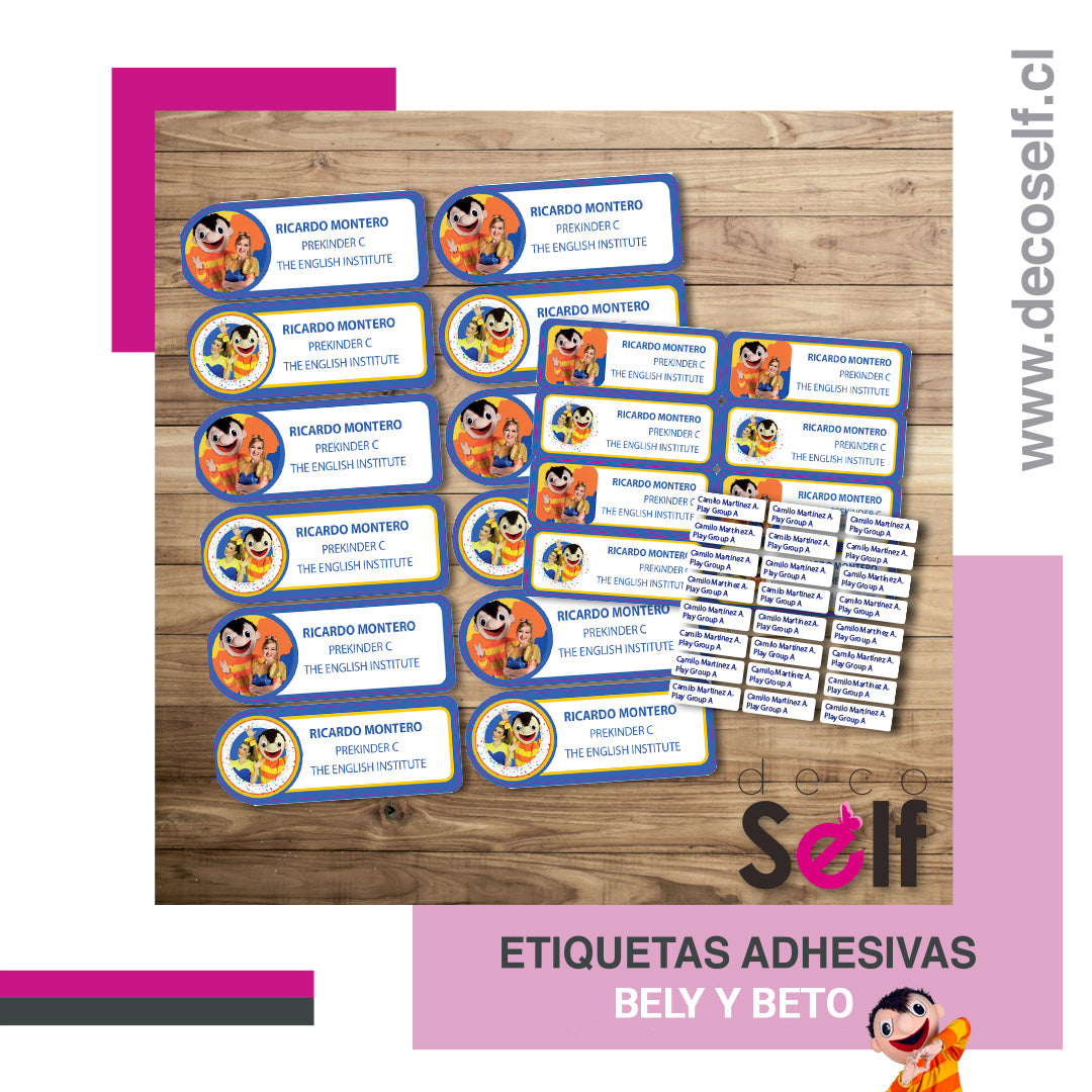 Etiquetas Adhesivas Bely y Beto