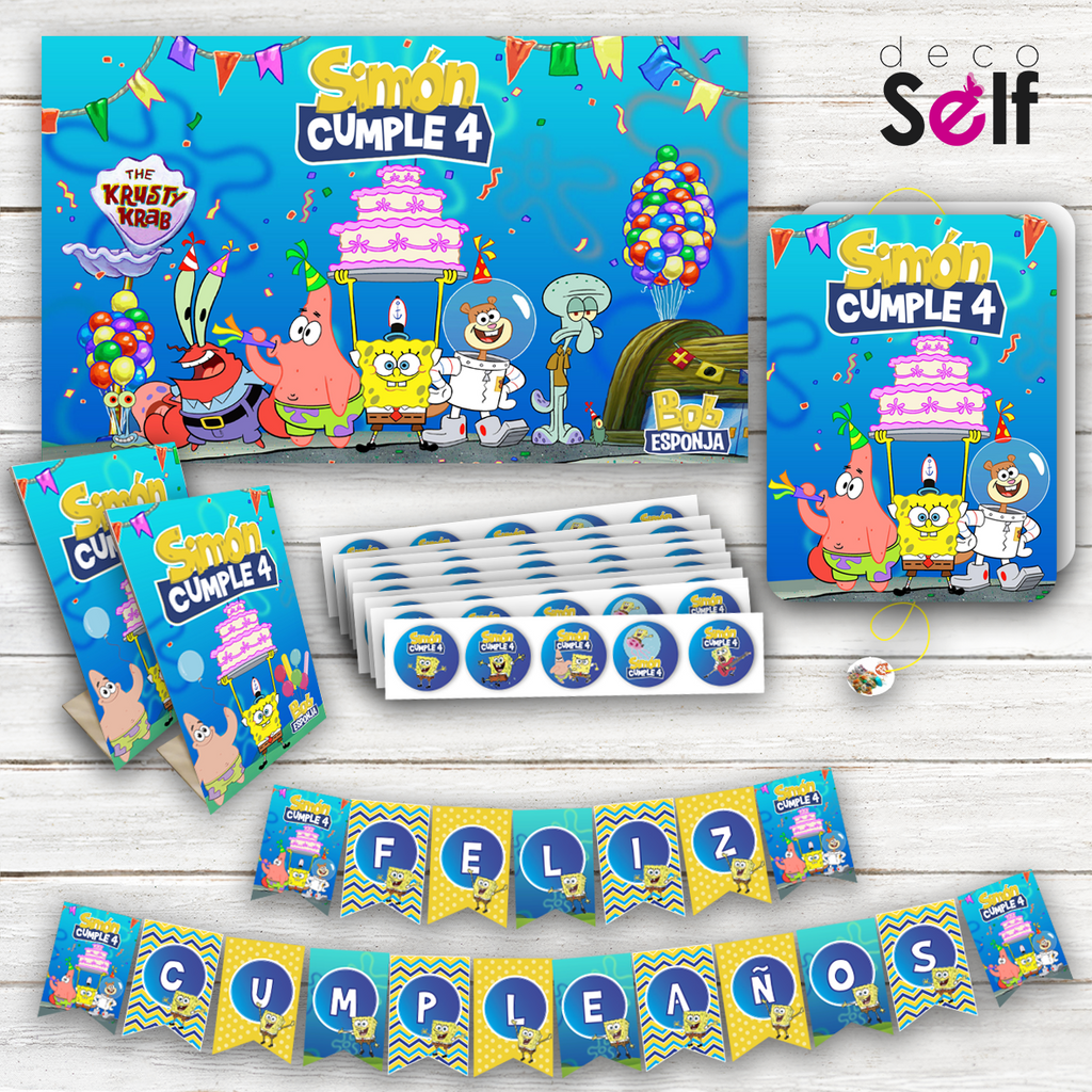 Pack Cumpleaños BOB ESPONJA