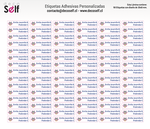 Etiquetas Adhesivas Buhos