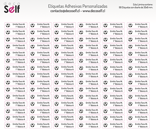 Etiquetas Adhesivas Pelota de Fútbol