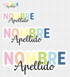 Sticker Nombre Pastel