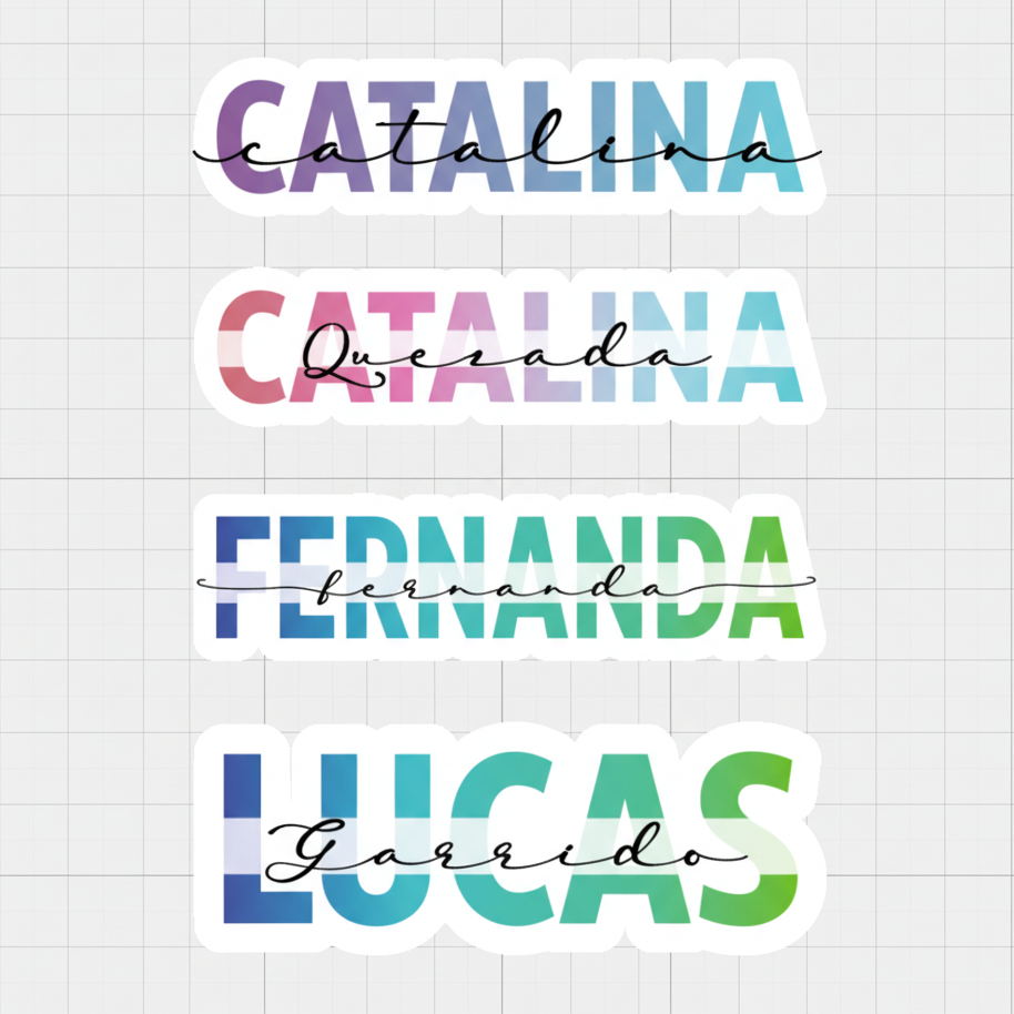 Sticker Nombre Lettering