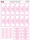 Etiquetas Adhesivas Simple Rosado
