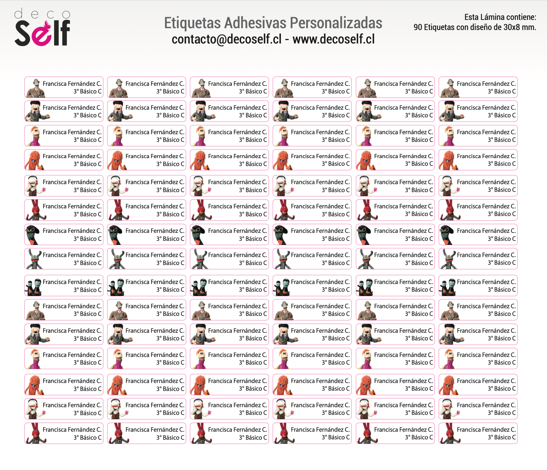 Etiquetas Adhesivas 31 Minutos