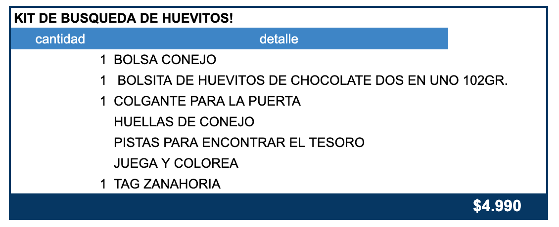 Kit Búsqueda de Huevitos