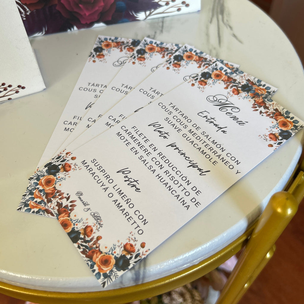 TARJETAS MENÚ