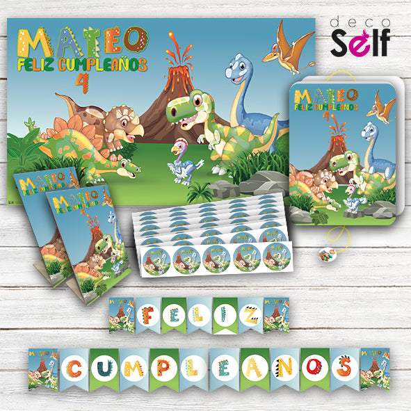 Pack Cumpleaños DINOSAURIOS
