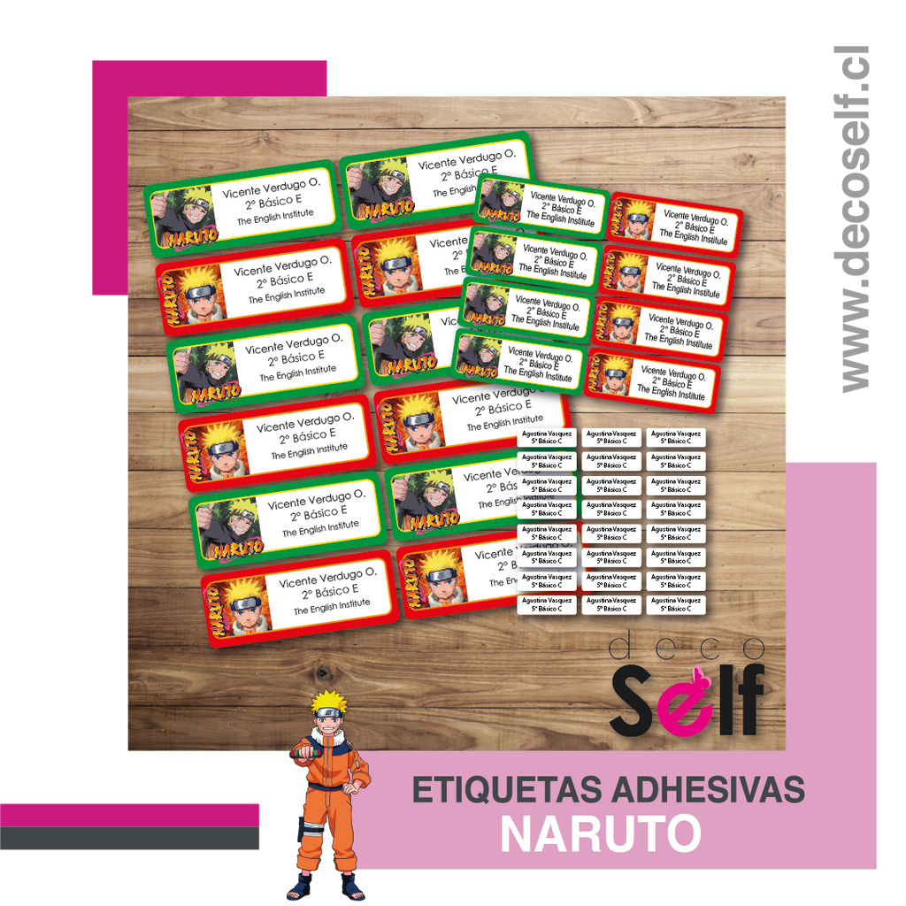 Etiquetas Adhesivas Naruto